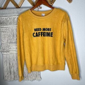 Golden Need More Caffeine Sweatshirt Medium
